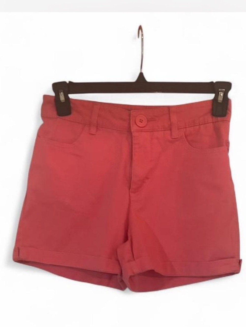 Lee Pink Chino Shorts 6 Cotton Blend Cuffed Pockets Belt Loops